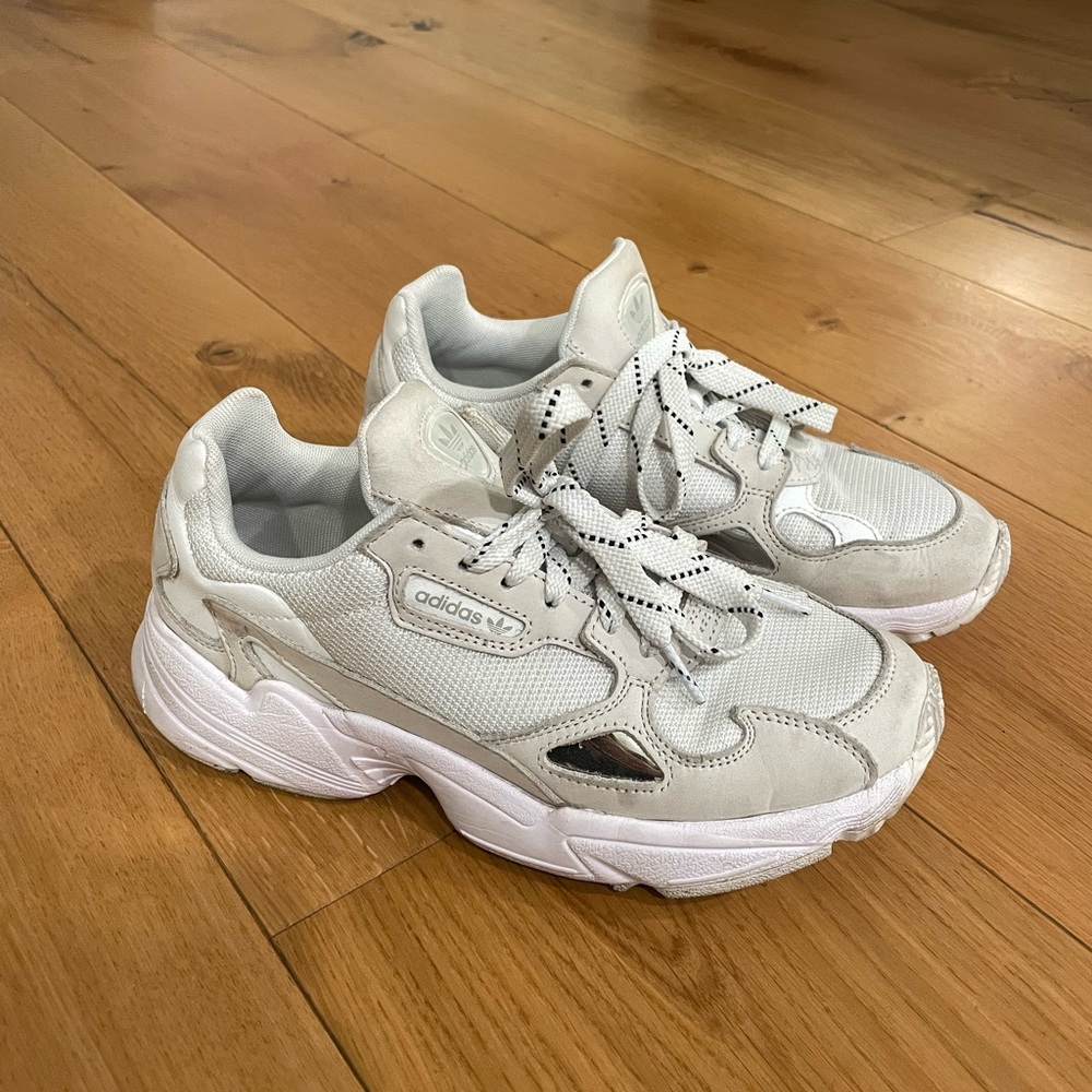 White adidas sneakers